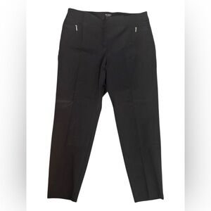 SOHO Black Tapered Pants with Zipper Details - 2X